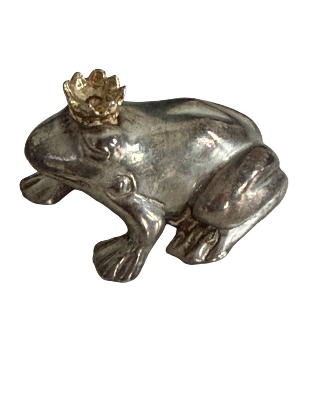 Vilmain You’re My Prince Sterling Silver 925 Frog Golden Crown Boxed 2006